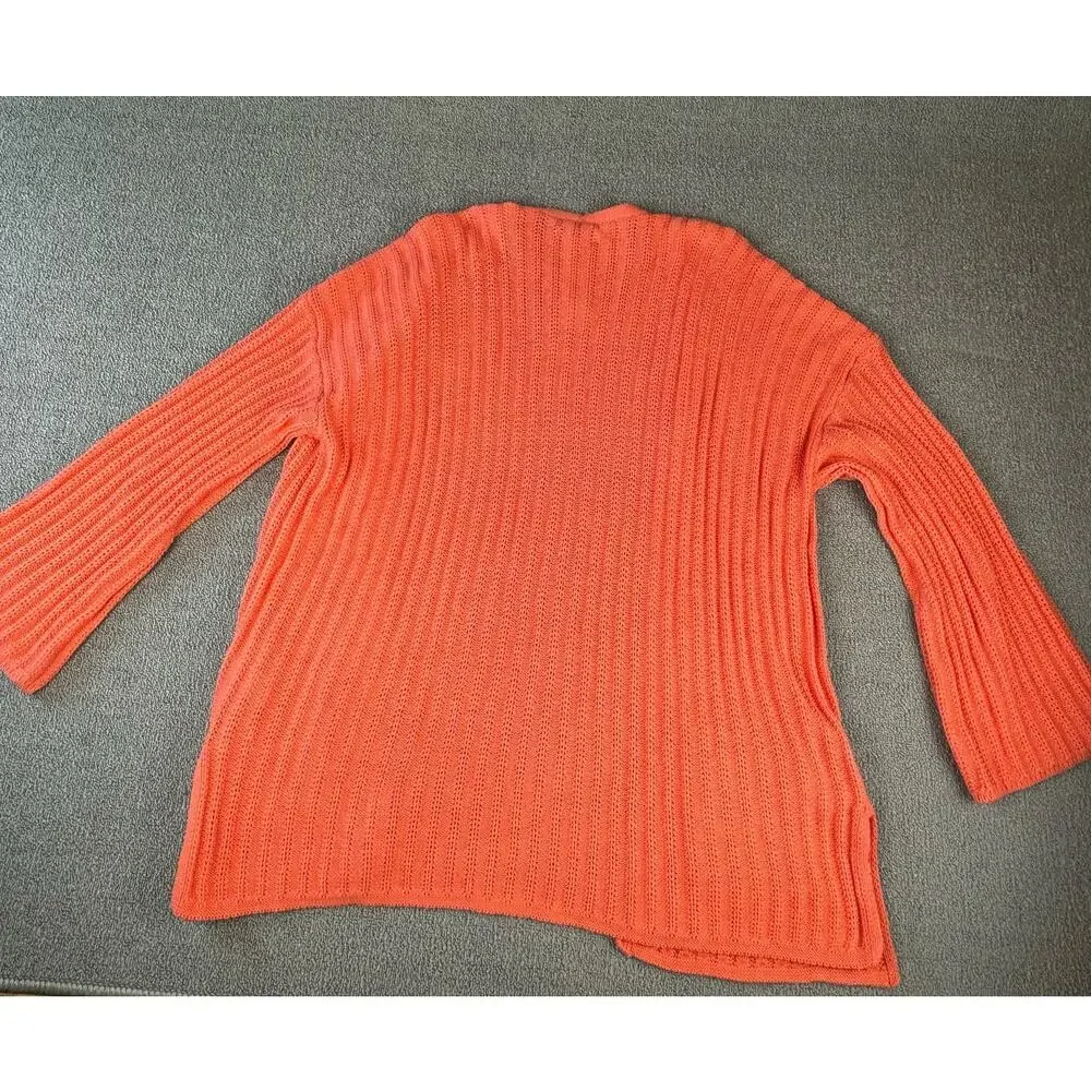 NWT American Eagle Cardigan Sweater Open Front Knit Coral Size Medium